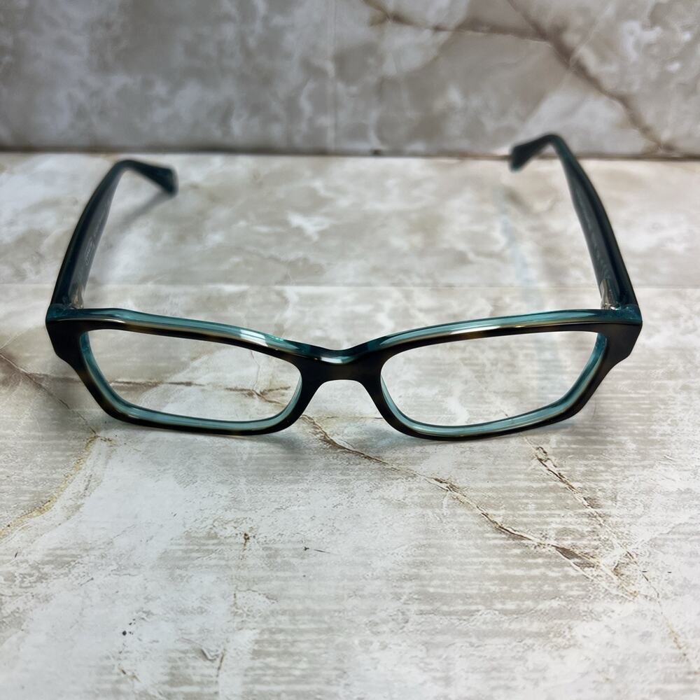 Coach Eyeglasses HC 6040 Brooklyn Dark Tortoise Teal 52-16-135 FRAMES ONLY